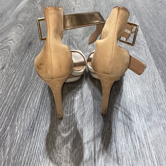 Neutral Open Toe Calvin Klein Heels - Picture 3 of 9